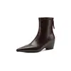 Botas Slim Elásticas/de Ante para Mujer, Botas Elásticas, Nuevo Estilo Coreano de Otoño, Punta Fina, Cierre Trasero, Aumento de Altura Interior de 5 CM, Botines Elásticos