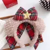 Diadema de Adornos Navideños con Cuernos, Campana y Lazo, Ambiente Festivo, Accesorios para el Cabello, Pasador para el Cabello para Mujeres