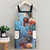 Novo Avental de Proteção Ambiental Cozinha Doméstica Impermeável Estilo Étnico Especial para Catering Cintura Cintura Roupa de Trabalho para Garçom Feminino