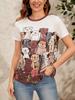 Camiseta para mujer con estampado de perro y gato animal 2024 para mapa, personalizada, nuevos productos, suministro estable, outlets de fábrica 3D