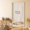 Cortina de Puerta de Viento Crema Partición de Dormitorio Refugio Cortina Colgante Baño Inodoro Privacidad Hogar Sin Perforar Cocina Media Cortina