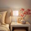 Lâmpada de Mesa com Cobertura de Tecido de Cristal e Ferragens Modernas Simples Decoração de Estudo Quarto Iluminação Criativa Transfronteiriça Atacado Americano Estilo Luxo Leve