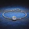 Pulseira Floco de Neve de Diamante Mosan Feminina Prata s925 Hexagrama Moissanita 1 quilate Pulseira Qualidade Seiko Outlet de Fábrica