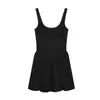 Vestido Corto de Encaje Veraniego Estilo Europeo y Americano para Mujer con Ceñidor en la Cintura 6848