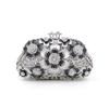 BL021 Bolso para Brocas de Flor con Goteo de Aceite Metal Hueco Cristal Bolso de Cena Comercio Exterior Bolso de Diamante Bolso de Mano