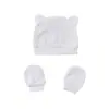 Set de Sombrero para Bebé Estilo Ins Transfronterizo, Guantes Protectores Antirrayaduras para Recién Nacidos Niños y Niñas, 0-6 Meses