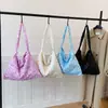 Bolso de mano con lentejuelas dulces de nicho transfronterizo para mujer, estilo coreano, color dopamina, para ir al trabajo, gran capacidad, de un solo hombro, para llevar debajo del brazo