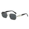 Gafas de Sol Metálicas Poligonales Retro para Hombres y Mujeres Lujo Accesible Transfronterizo Estilo Europeo y Americano Gafas de Sol de Moda Gafas de Sol para Conducir al Aire Libre