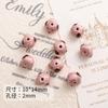 Serie Rosa Cuentas de Cerámica Pulsera de Hilo Joyería Material Hecho a Mano Aretes Cerámica Hecha a Mano Accesorios de Alta Temperatura Cuentas