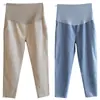 Pantalones de Maternidad Verano Estilo Delgado Ropa Exterior Sueltos Pierna Ancha Petite Cintura Alta Soporte Talla Grande Ropa de Verano Pantalones de Pierna Recta Pantalones Cortos