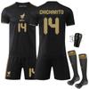 División Américas No. 9 Jersey de Raúl No. 4 Chaqueta de Fútbol Negra Mexicana Edición Especial Conmemorativa Alvarez
