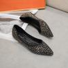 Zapatos Planos de Punta Fina para Mujer, Nuevo Estilo 2026, Zapatos de Perlas, Mocasines sin Cordones, Zapatos de Abuela de Boca Baja 301-1