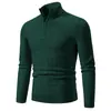 Exportación Transfronteriza Otoño e Invierno Nuevos Tejidos de Punto para Hombre Estilo Coreano Juventud Color Puro Casual Sencillo Ajustado