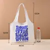 Colete Bolsa de Lona Fabricante Logotipo Personalizado Bolsa Publicitária para Aula de Treinamento Bolsa de Ombro de Lona Moda Estudante Personalização