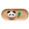 Conjunto de Dos Piezas Panda de Peluche Hoja Muñeco de Algodón Broche Accesorios Bolso Accesorios para Ropa Accesorios DIY Adornos Colgantes