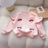 Hoodie Infantil para Meninas Novo Estilo Primavera/Outono 2025 Versátil e Estiloso Roupas de Outono para Bebês e Crianças Pequenas Blusa de Manga Longa para Outono