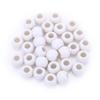 200 PCs/pacote acrílico preto e branco duas cores grande buraco redondo contas planas pulseira diy contas soltas jóias acessórios atacado