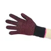 Luvas de Poliéster-Algodão para Cabeleireiro, Luvas de Silicone para Aplicação em Salão de Beleza, Luvas Isolantes Térmicas Anti-Queimaduras, Luvas Antiderrapantes para Modelador de Cabelo e Permanente