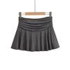 Atacado Transfronteiriço Sexy Cor Sólida Menina Popular Saia Evasê Afinando a Cintura Puro Desejo Ballet com Shorts de Segurança Saia Curta