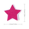 Pegatinas de tela con forma de estrella de cinco puntas en color, venta al por mayor, accesorios para ropa, zapatos y sombreros, parches bordados, pegatinas de tela, sellos de bordado por computadora.