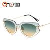 Nuevo Set de Color Metálico Gafas de Sol Modernas para Hombre y Mujer Tendencia Transfronteriza D Hogar Pasarela Gafas de Sol Personalizadas 2215