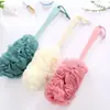 Cepillo de baño grande con mango largo, bola de baño, toalla de baño, cepillo de baño, red de baño, estropajo para espalda, correa de frotado, cordón, punto