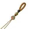 Llavero Trenzado Estilo Tíbet Semi-Terminado DIY Hecho a Mano Cuerda Tejida Correa Cadena para Teléfono Colgante de Bolso Accesorio de Mano