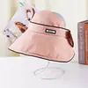 Chapéu de Sol de Seda de Gelo com Aba Larga Feminino para Verão, Viagem, Corrida, Ciclismo, Proteção Solar, Top Respirável, Moda de Férias, Chapéu de Sol de Praia