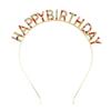 Faixa de Cabeça Europeia e Americana Transfronteiriça para Festa de Aniversário para Mulheres com Letras Feliz Aniversário Faixa de Cabeça Feliz Aniversário para Mulheres