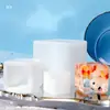 Molde Cubo para Fazer Artesanato DIY com Cola Pingando, Chanfro de Borda Arredondada, Espécime de Flores Secas Imortais
