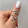 Design de Nova Personalidade Transfronteiriço Criar Anel Mãos de Adão Abertura Anel Ajustável Anel Europeu e Americano Nicho Feminino