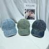 Gorra de Béisbol de Mezclilla Vieja Lavable Simple Estilo Coreano para Mujer Moda Primavera y Verano Casual Combinable Gorra Protectora del Sol