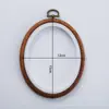 Nuevo bordado vintage de 21 cm de imitación de madera, elástico, para manualidades, bordado hecho a mano, punto de cruz, herramienta auxiliar para decoración del hogar, pintura colgante