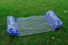 Water Mesh Recliner dobrável inflável encosto listrado Float Row Water Amusement Float Row Mount Source Factory