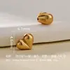 Cuentas Espaciadoras Corazón de Melocotón Cepillado Chapado en Oro Plata 925 Zirconia Agujero Pasante Accesorios para Pulsera Collar Componentes de Joyería Hechos a Mano para DIY