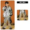 Ropa de Moda Street Dance Infantil Niños Traje plateado Xi Hip Hop Infantil Calle Frita Niñas Tambor Ropa de Actuación Día de Año Nuevo