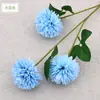 Simulação bola de três cabeças crisântemo flor falsa hortênsia flor artificial ping pong crisântemo casamento decoração decoração simulação hortênsia buquê