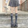 Medias Barras Paralelas para Mujer Medias hasta la Rodilla Blancas y Negras Medias Altas para Niños Primavera y Otoño Combinación Universal Adelgazantes Medias Personalizadas con Puño Ins Trendy