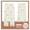 Pantalones de Dormir Suaves para Mujer Embarazada, Pantalones Largos Sueltos de Algodón para Otoño e Invierno, Pantalones para el Hogar Postparto, Diseño Lindo de Dibujos Animados, Forrados de Felpa