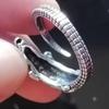 Plata Tailandesa Ajustable Retro Dominante Cocodrilo Moda Personalizado Aleación de Zinc Anillo Abierto Anillo Joyería Trendy para Hombre y Mujer