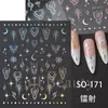 Belleza Completa Transfronterizo Nuevas Calcomanías para Uñas Metal Líquido Corazón Estrella Líneas Frescas Calcomanías para Uñas