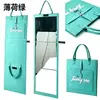Espejo de Vestir Plegable Portátil Dormitorio de Estudiantes Viaje Salida Espejo de Maquillaje de Mano Tablero Trasero de Fieltro Uso en Dormitorio Hogar