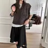 Chaleco de Punto Capas Cuello en V Estilo Coreano Chaleco sin Mangas para Primavera y Otoño 2026 Nueva Moda Ropa de Abrigo para Mujer