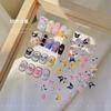 Linda mini joyería de dibujos animados coolomi perrito amarillo celebridad de internet conejo rosa perrito de jade resina decoraciones mixtas
