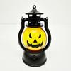 Decoración de lámpara de calabaza portátil de Halloween retro pequeña lámpara de aceite lámpara de vela electrónica lámpara LED de caballo pequeño lámpara de viento creativa