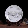 Prato de Cerâmica Pendurado Jingdezhen Pendente Decorativo para Sala de Estar Artesanato para Casa e Negócios Enfeites Presentes