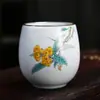 Caneca Jianzhan da Fornalha Ru Caneca de Chá Caneca para Degustação de Chá Padrão Rachado Pode Ser Cultivado Caneca Única Caneca do Anfitrião Tigela de Chá Caneca de Chá Gongfu Presente de Festival