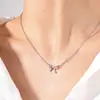 Collar con Colgante de Lazo Luochen Cadena para Clavícula Diseño de Nicho Lujo Ligero Joyería de Alta Gama Regalo del Día de la Madre