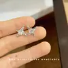 Brincos de Cruz de Turquesa Azul Exquisitos e de Alta Qualidade, Estilo Simples e Minimalista, Luxo Leve Coreano, Tarrachas de Orelha Únicas e Versáteis