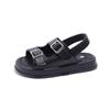 Sandalias Huecas de Color Sólido para Niños 2026 Nuevo Estilo de Verano Zapatos de Playa para Niñas Zapatos para Bebé con Velcro Zapatos Antideslizantes para Niños